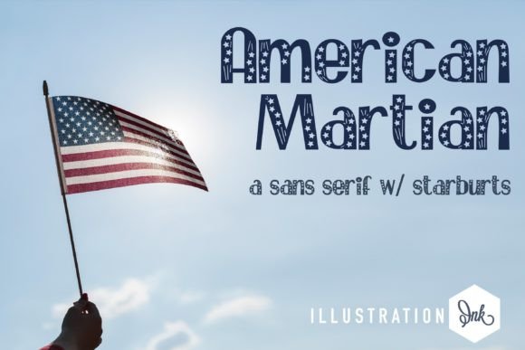 American Martian: A Patriotic Display Font with Starry Appeal