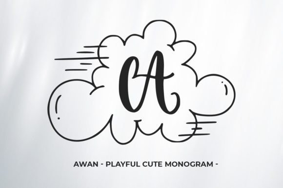 Awan Monogram: The Cool and Kid-Styled Decorative Font for Creative Projects