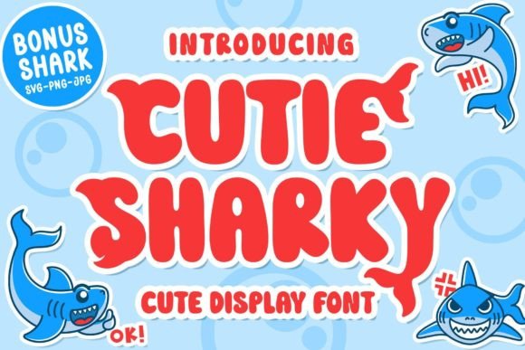 Cutie Sharky: A Playful Font for Ocean-Themed Creations