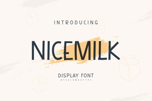 Nicemilk: A Joyful Display Font for Creative Projects
