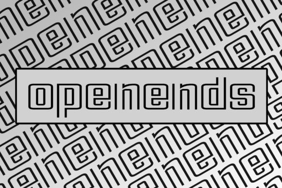 Open Ends: A Bold and Futuristic Display Font for Modern Design