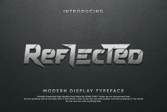 Reflected: A Modern Display Font for Creative Projects