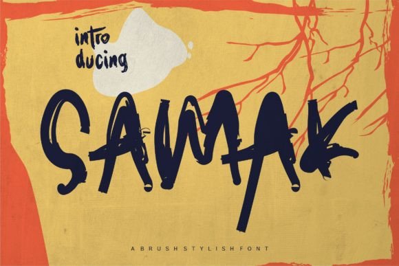 Samak: A Stylish Brush Display Font for Urban Elegance