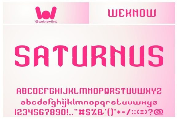 Saturnus: A Bold Display Font for Modern Design