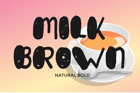 The Distinctive Charm of the Milk Brown Font: A Bold Display for Unique Characters