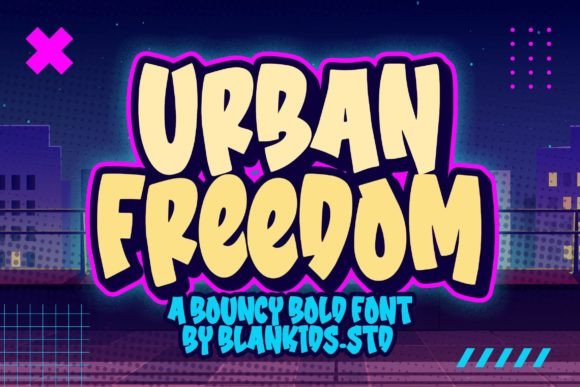 Urban Freedom: A Bold Display Font for Creative Expression