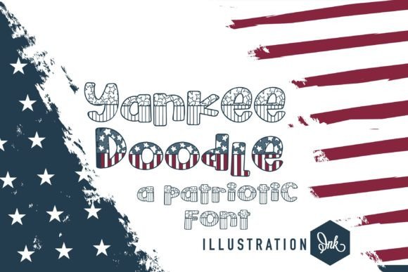Yankee Doodle: A Patriotic Display Font That Adds Star-Spangled Flair to Creative Projects